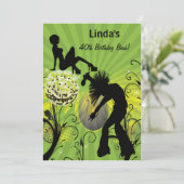 volledig 80's retro party Invitation Kaart (Staand voorkant)