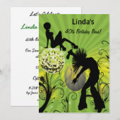 volledig 80's retro party Invitation Kaart (Voorkant / Achterkant)