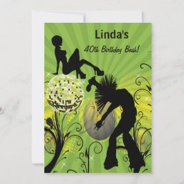 volledig 80's retro party Invitation Kaart