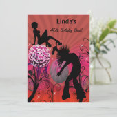 volledig 80's retro party Invitation Kaart (Staand voorkant)