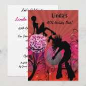 volledig 80's retro party Invitation Kaart (Voorkant / Achterkant)