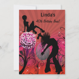 volledig 80's retro party Invitation Kaart