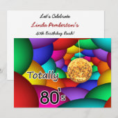 volledig 80's retro party Invitation Kaart (Voorkant / Achterkant)