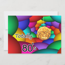 volledig 80's retro party Invitation Kaart