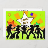 volledig 80's retro party Invitation Kaart (Voorkant / Achterkant)