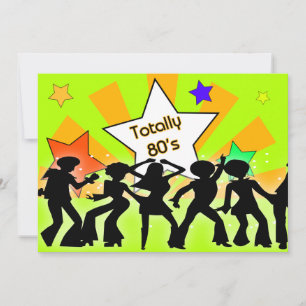 volledig 80's retro party Invitation Kaart