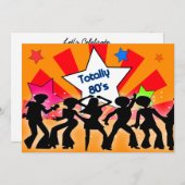 volledig 80's retro party Invitation Kaart (Voorkant / Achterkant)