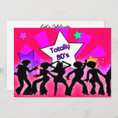 volledig 80's retro party Invitation Kaart (Voorkant / Achterkant)
