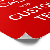 Volledig aangepast Houd kalm en pas me aan Poster (Hoek)