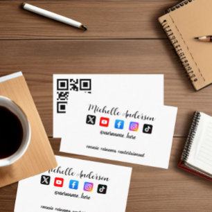 Volledig aangepast sociaal mediapictogram ( extra  visitekaartje
