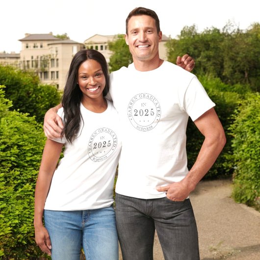 Volledig aangepast zwart wit afstuderen t-shirt