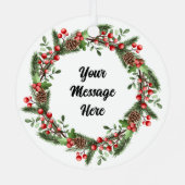 Volledig Aangepaste Baby's eerste Kerstmis Metalen Ornament (Achterkant)
