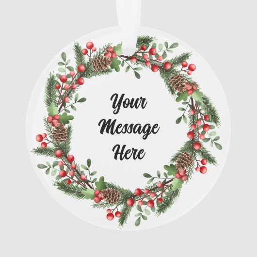 Volledig Aangepaste Baby's eerste Kerstmis Ornament (achterkant)