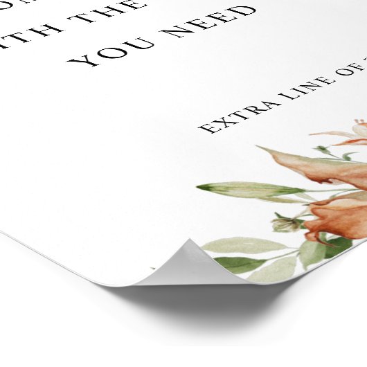 Volledig aangepaste tekst, oorverdovende bloemen b poster (Hoek)