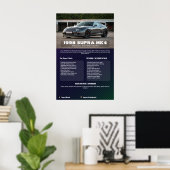 Volledig aanpasbaar auto show specificatiebord poster (Thuiskantoor)