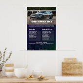 Volledig aanpasbaar auto show specificatiebord poster (Keuken)