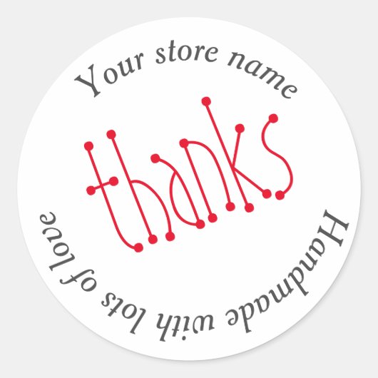 Volledig aanpasbaar dank je sticker (Voorkant)