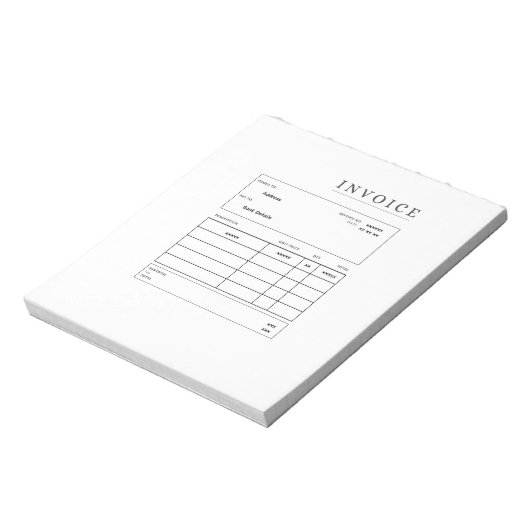 volledig aanpasbaar factuur notitieblok (Linkerzijde)