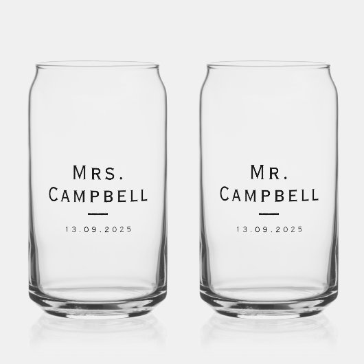 Volledig aanpasbare bruiloft blikvorm glas (Voorkant)