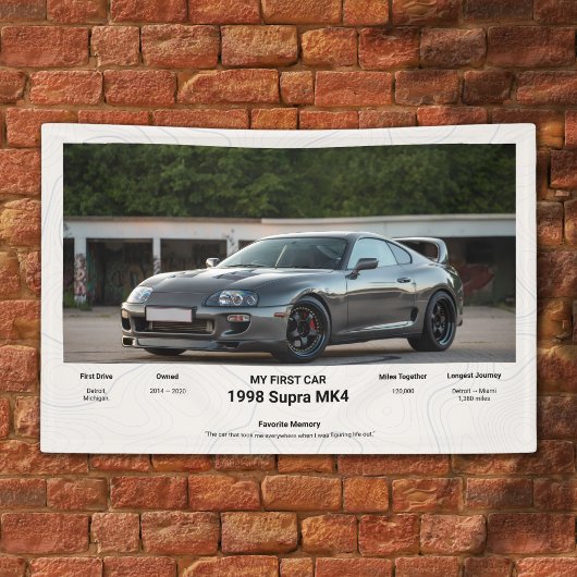 Volledig aanpasbare eerste auto-herinnering spandoek