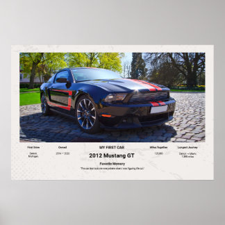 Volledig aanpasbare eerste auto memory foamcore bo poster