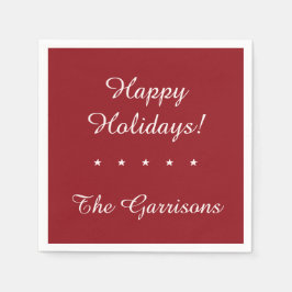 Volledig aanpasbare Feestdagen papieren servetten