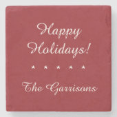 Volledig aanpasbare Feestdagen steen onderzetters (Voorkant)