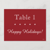 Volledig aanpasbare Feestdagen tafelkaarten (Achterkant)