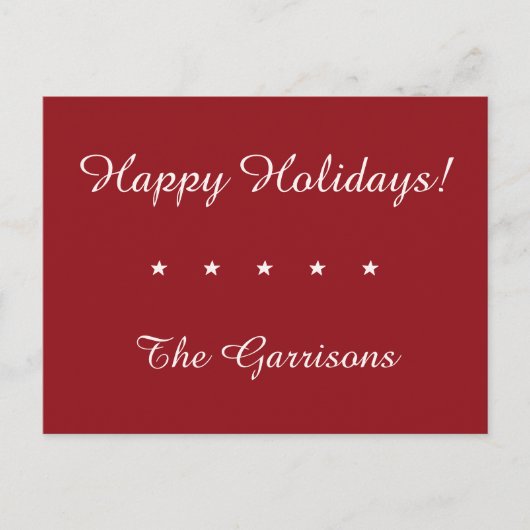 Volledig aanpasbare Feestdagen tafelkaarten (Voorkant)