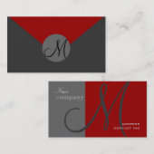 Volledig aanpasbare, monogram visitekaartjes (Voorkant / Achterkant)