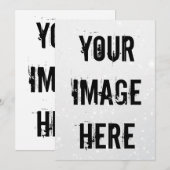 Volledig aanpasbare platte Save the Date-kaart Date (Voorkant / Achterkant)