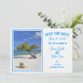 Volledig aanpasbare Save the Date Aruba Divi Tree Kaart (Staand voorkant)