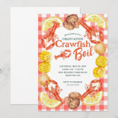 Volledig aanpasbare tekst Crawfish Kookfeest Uitno Kaart (Voorkant / Achterkant)
