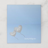 Volledig aanpasbare zilverballon 60e verjaardag plaatskaartje (Buitenkant ongevouwen)