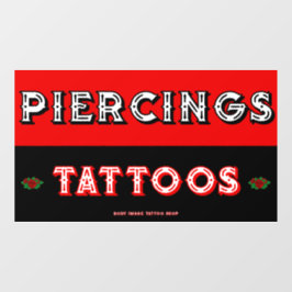 Volledig aanpassen Tattoo Shop Piercings Tattoos Raamsticker