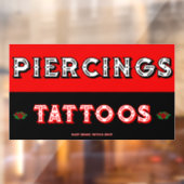Volledig aanpassen Tattoo Shop Piercings Tattoos Raamsticker (Vel 2)