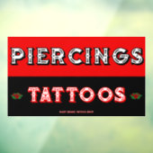 Volledig aanpassen Tattoo Shop Piercings Tattoos Raamsticker (Vel 3)