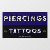 Volledig aanpassen Tattoo Shop Piercings Tattoos Raamsticker (Vel)