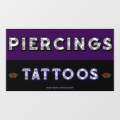 Volledig aanpassen Tattoo Shop Piercings Tattoos Raamsticker (Vel)