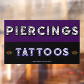 Volledig aanpassen Tattoo Shop Piercings Tattoos Raamsticker (Vel 2)