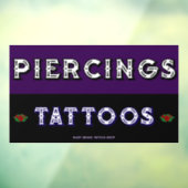 Volledig aanpassen Tattoo Shop Piercings Tattoos Raamsticker (Vel 3)