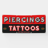 Volledig aanpassen Tattoo Shop Trek klanten aan Spandoek (Horizontaal)