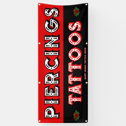 Volledig aanpassen Tattoo Shop Trek klanten aan Spandoek (Verticaal)