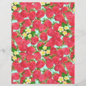 Volledig aardbeienblauw papier (Achterkant)