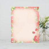 Volledig aardbeienblauw papier (Staand voorkant)