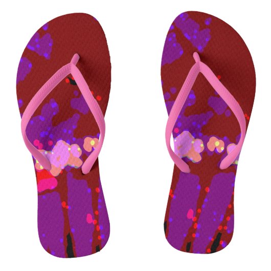Volledig Abstract Bougainvillea Teenslippers (Voetbed)