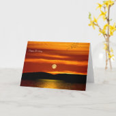 Volledig afbeelding van de Moon voor de groet-groe Kaart (Gele Bloem)
