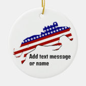 Volledig Amerikaanse Ruiter Keramisch Ornament (Voorkant)