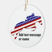 Volledig Amerikaanse Ruiter Keramisch Ornament (Links)