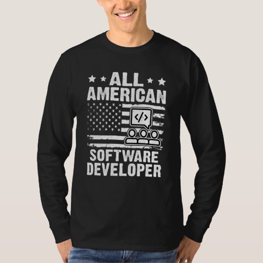 Volledig Amerikaanse softwareontwikkelaar T-shirt (Voorkant)